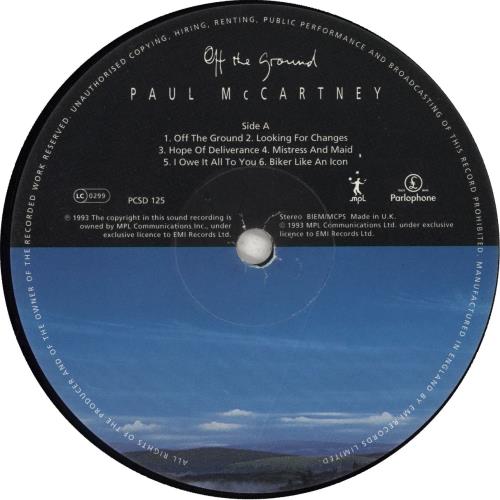 Paul McCartney and Wings Off The Ground UK vinyl LP album